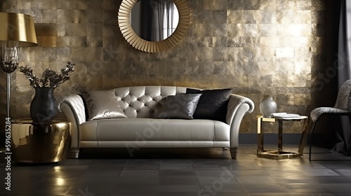 Elevate Your Designs with This Metallic Texture Artwork - Created using generative AI