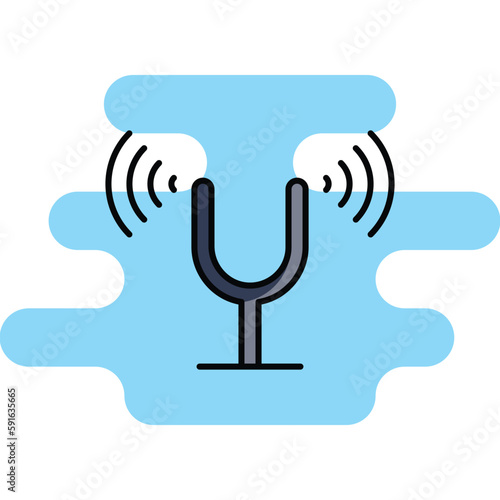 Tuning Fork icon. Suitable for Web Page, Mobile App, UI, UX and GUI design