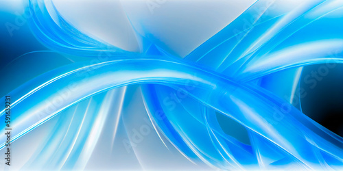 Dynamic Abstract Generative AI Light Blue Background
