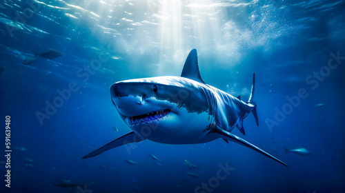Capturing the Megalodon Shark. Generative AI