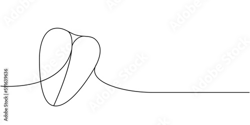 Chicken breasts one line continuous drawing. Fresh chicken meat continuous one line illustration. Vector minimalist linear illustration.