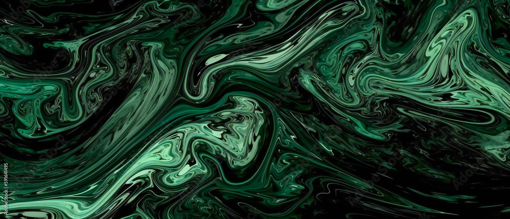 Obraz premium Vibrant Green Abstract. Generative AI
