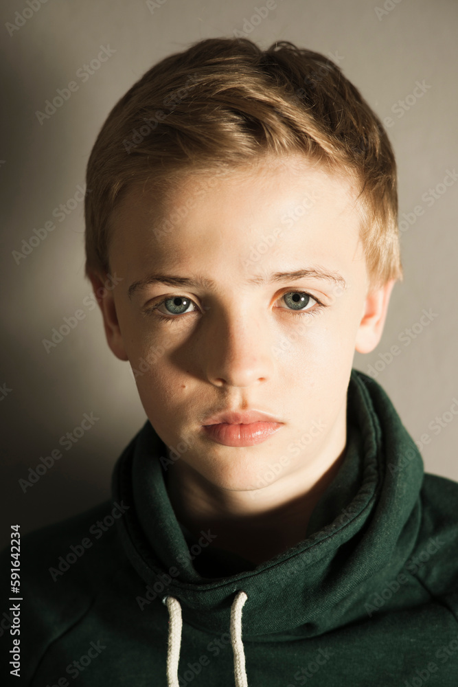 Head and Shoulders Portrait of Boy, Studio Shot Head and Shoulders Portrait of Boy, Studio Shot