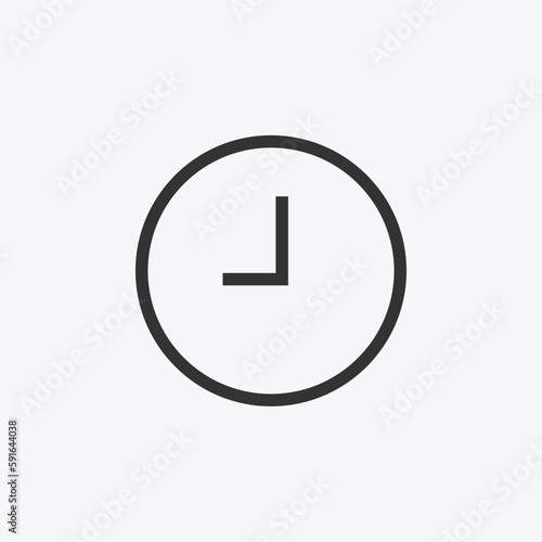 vector illustration of clock time on grey background for website and mobile app Free Vector