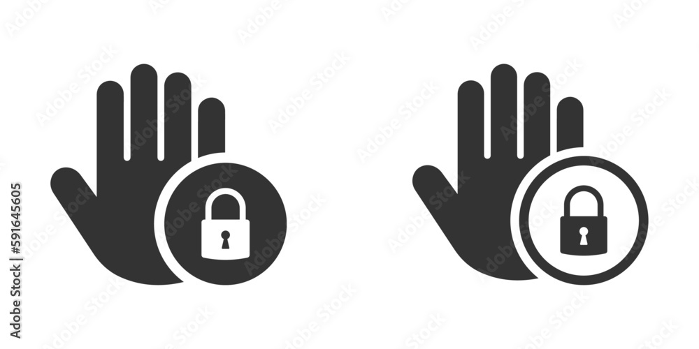 Restricted area vector icons set Restricted area vector icons set