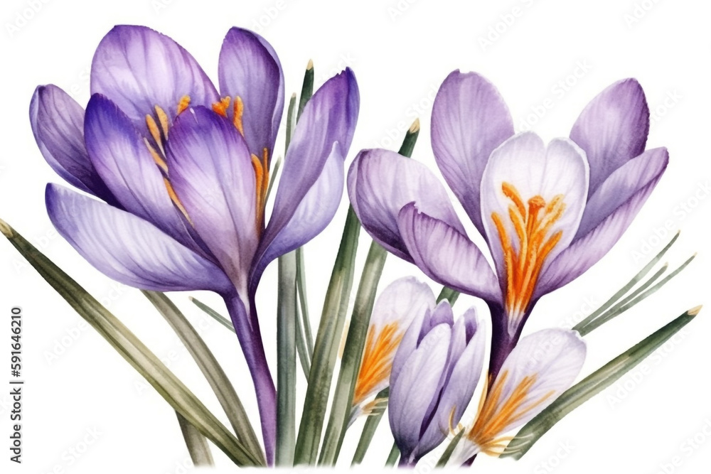 Fototapeta premium A bunch of crocus flowers with the word crocus on it