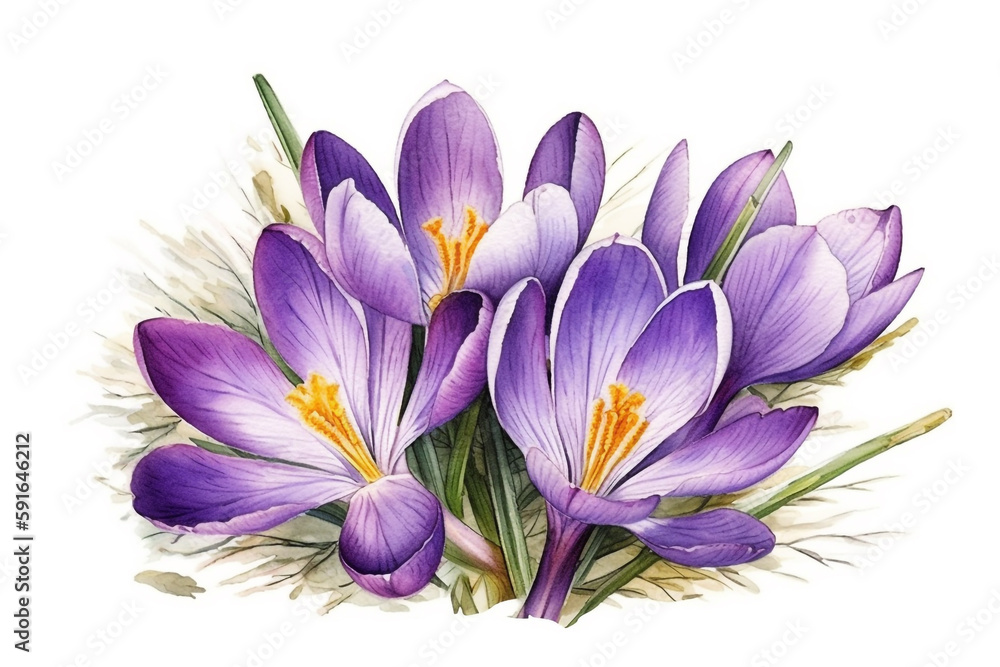 A bunch of crocus flowers with the word crocus on it A bunch of crocus flowers with the word crocus on it