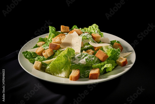 A bowl of romaine lettuce with cheese on it