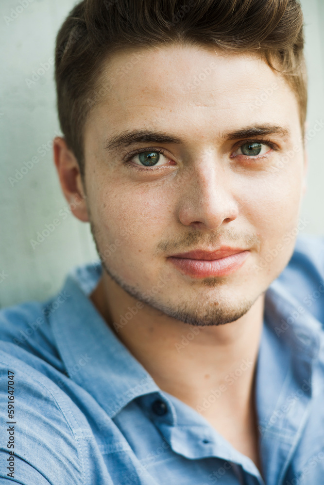Close-up portrait of young man looking at camera, Germany Close-up portrait of young man looking at camera, Germany