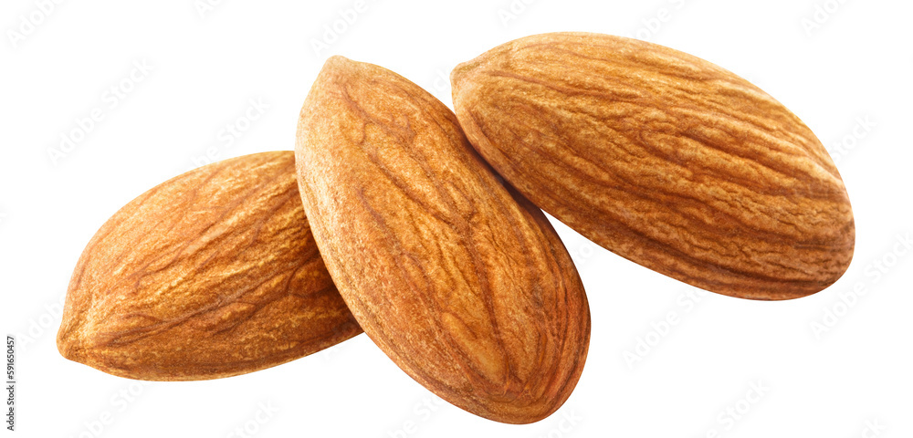 Delicious almonds cut out Delicious almonds cut out