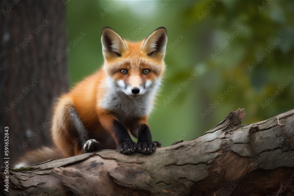Fototapeta premium Responsible Wildlife in Friendly Character Style