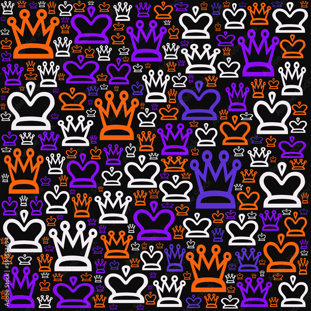 seamless pattern with crowns seamless pattern with crowns