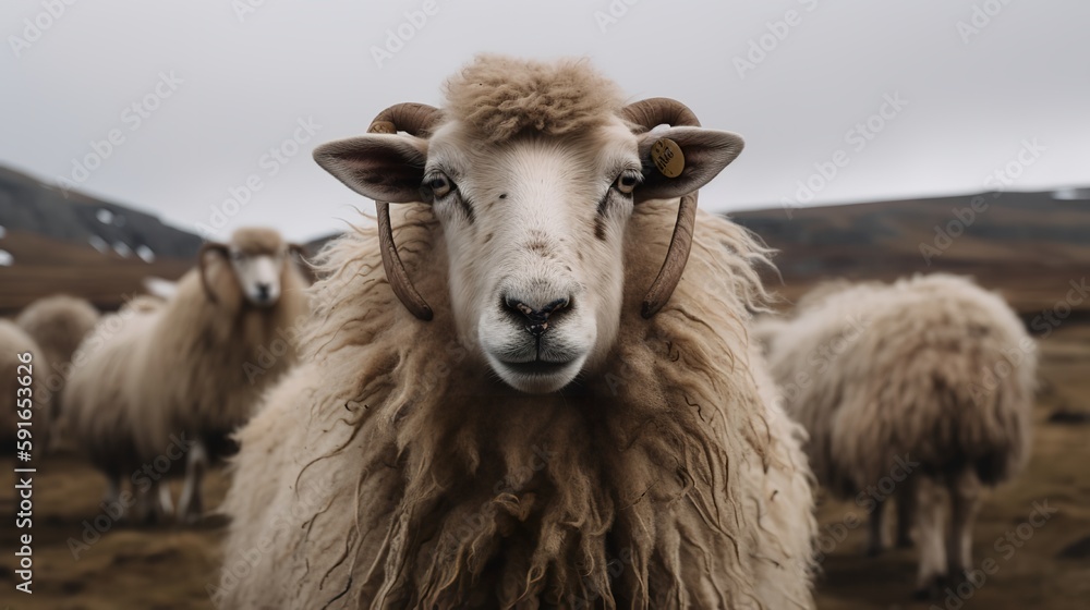 Curious Icelandic Sheep
