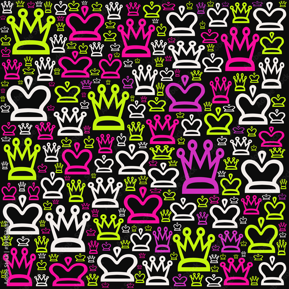 Obraz premium seamless pattern with scrowns