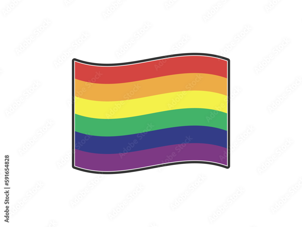 Obraz premium Pride month icon. Rainbow flag symbol.