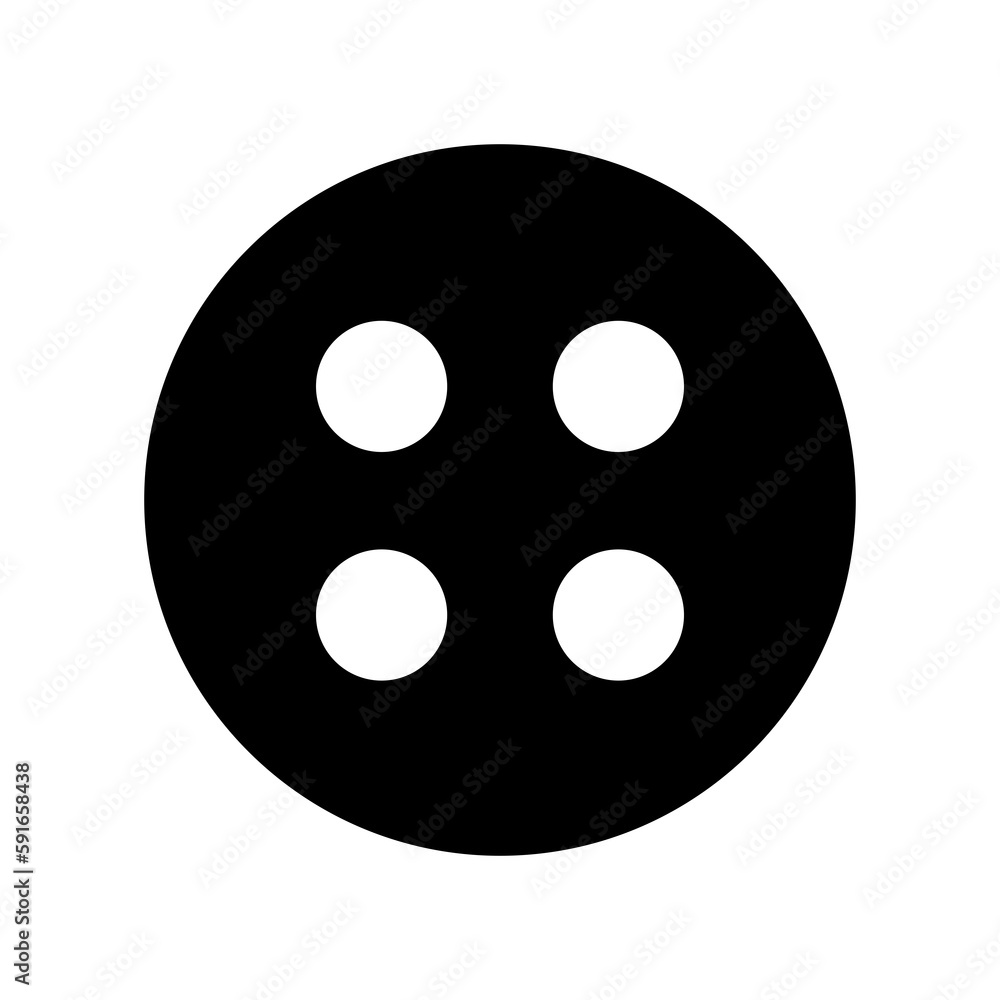 Button for clothes icon illustration isolated on white background. Fashion and needlework. Black pictogram
Button for clothes icon illustration isolated on white background. Fashion and needlework. Black pictogram