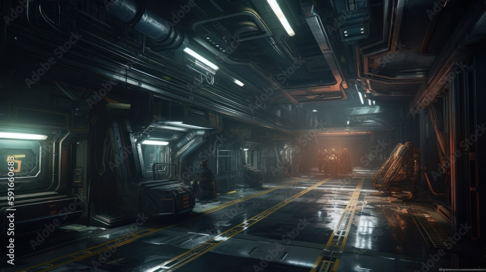 Fototapeta premium Scifi Game Art Video Games Environments