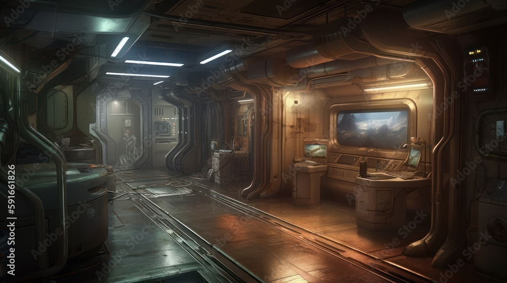 Fototapeta premium Scifi Game Art Environment