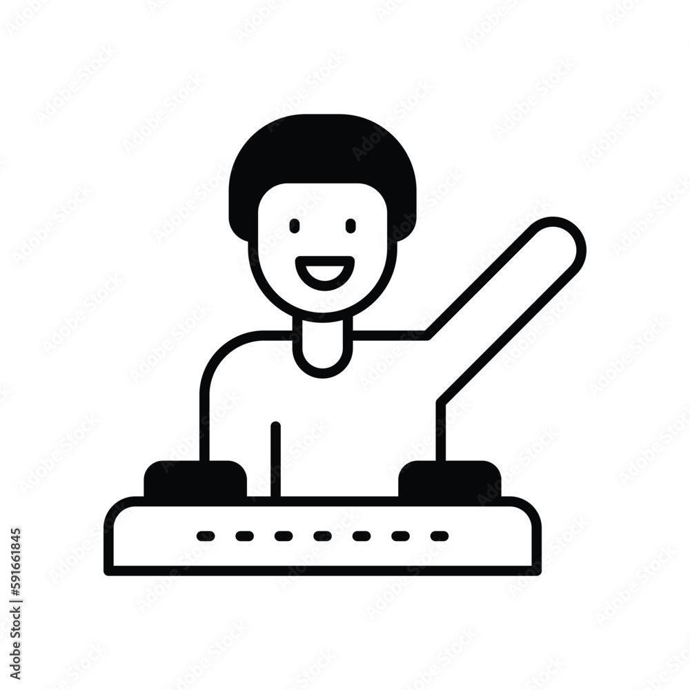 Dj Music icon. Suitable for Web Page, Mobile App, UI, UX and GUI design Dj Music icon. Suitable for Web Page, Mobile App, UI, UX and GUI design