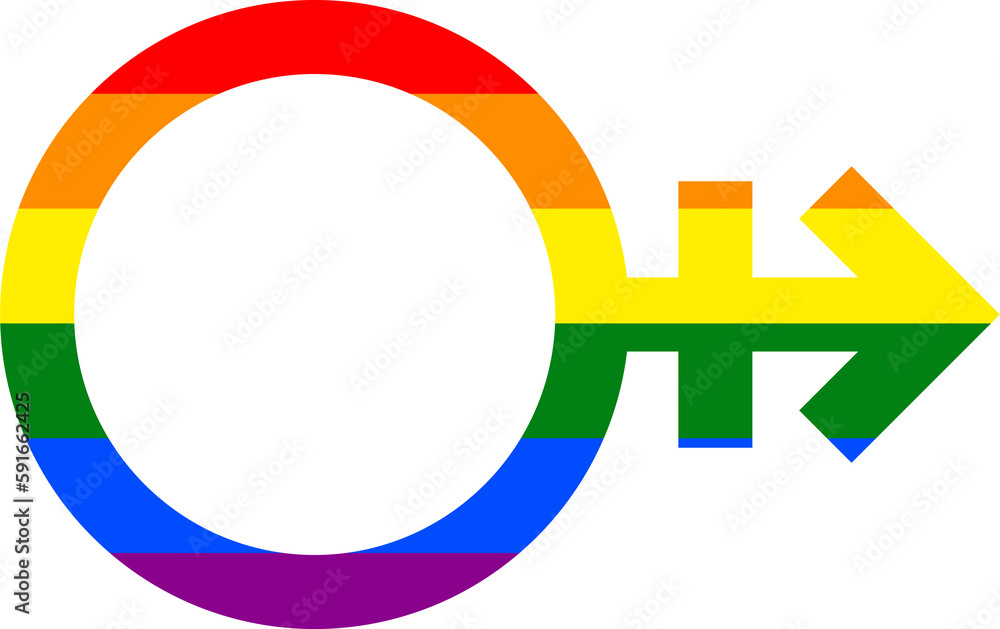 Fototapeta premium Other gender orientation rainbow symbol sexual icon