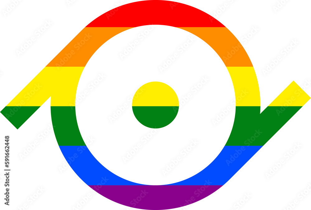 Epicene gender orientation rainbow symbol sexual icon Epicene gender orientation rainbow symbol sexual icon