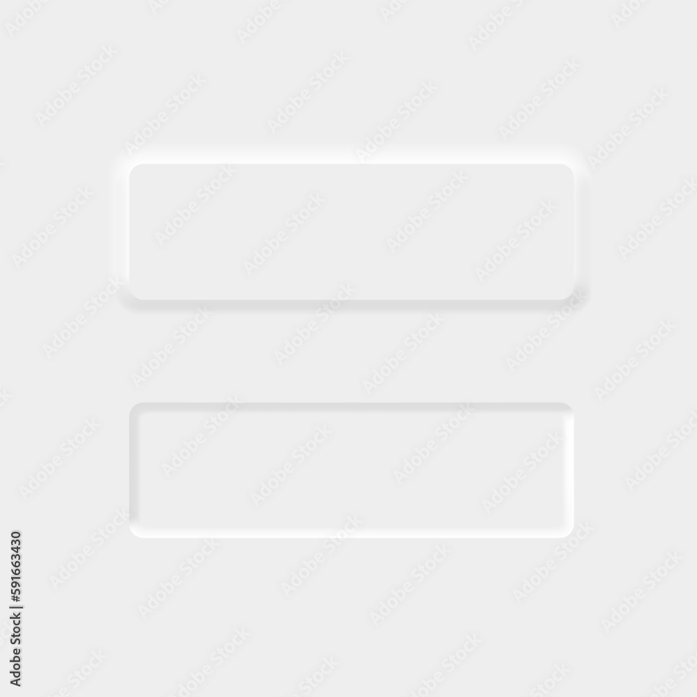neumorphism style. UI/UX user interface button. Vector illustration.
neumorphism style. UI/UX user interface button. Vector illustration.