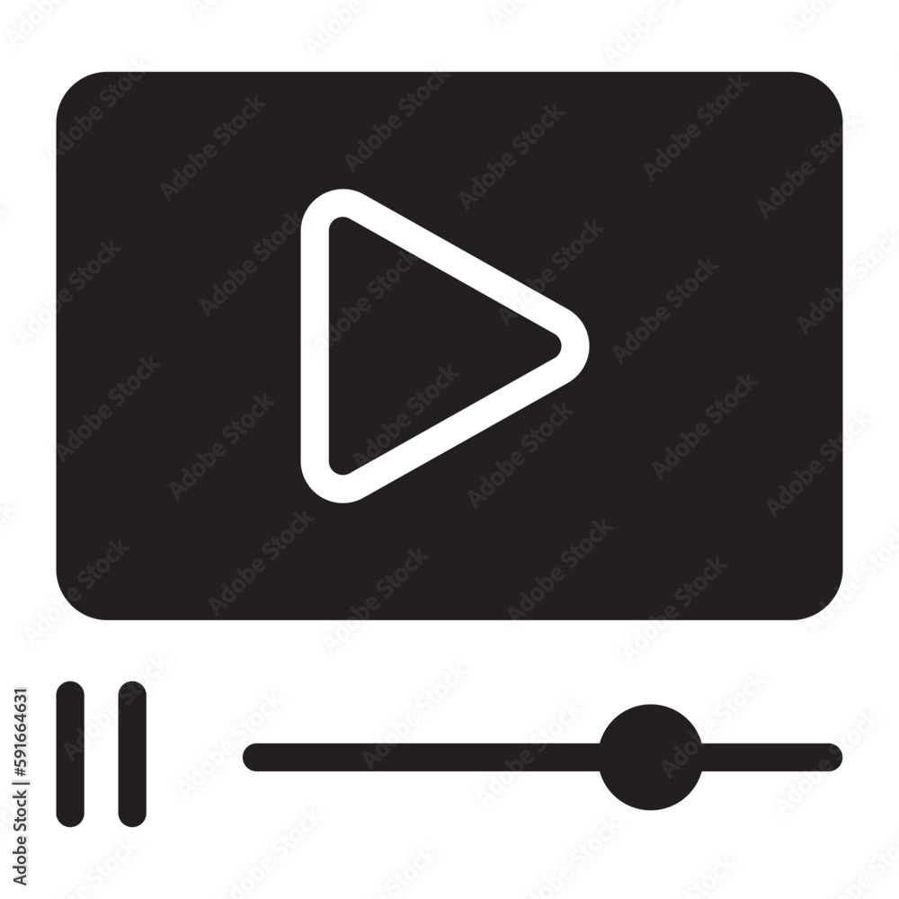 video player glyph icon video player glyph icon