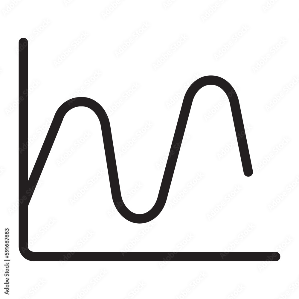 fluctuation line icon fluctuation line icon