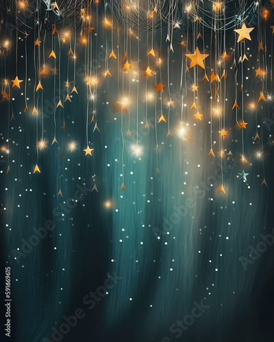 Generative AI: Colorful shiny stars background