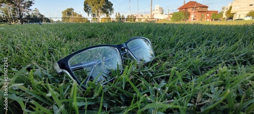 golf shoes on the grass