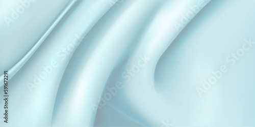 Background of light blue fabric with several folds