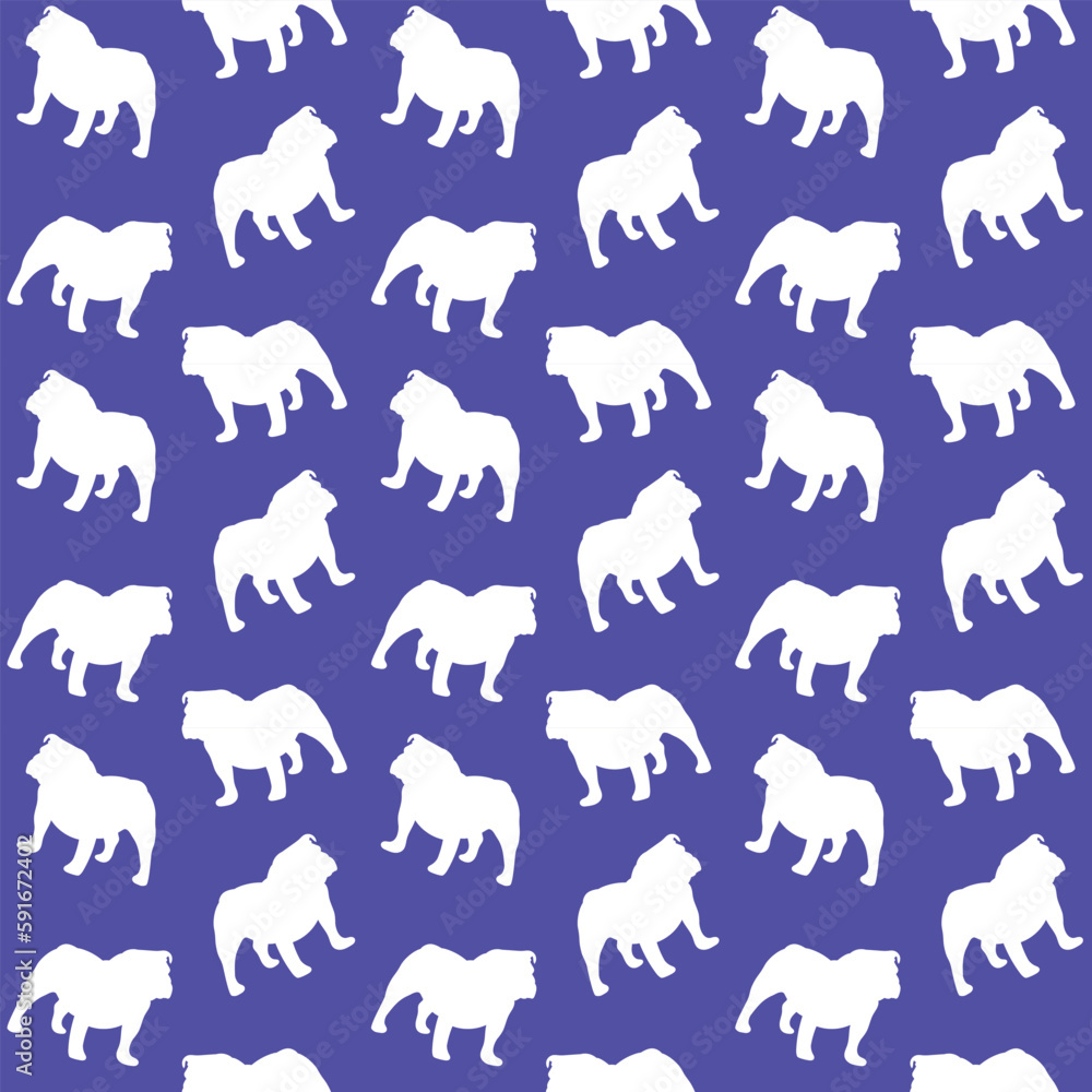 Dog silhouettes pattern fabric, blue color. Elegant, soft seamless background, abstract background with English Bulldog dog shapes for Dog Lovers. Black zebra. Birthday present wrapping paper. Dog silhouettes pattern fabric, blue color. Elegant, soft seamless background, abstract background with English Bulldog dog shapes for Dog Lovers. Black zebra. Birthday present wrapping paper.