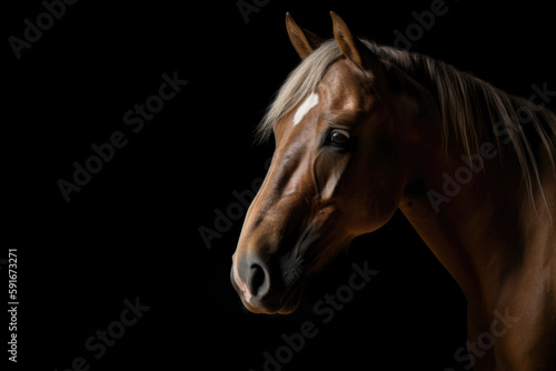 portrait of a horse  Generative AI