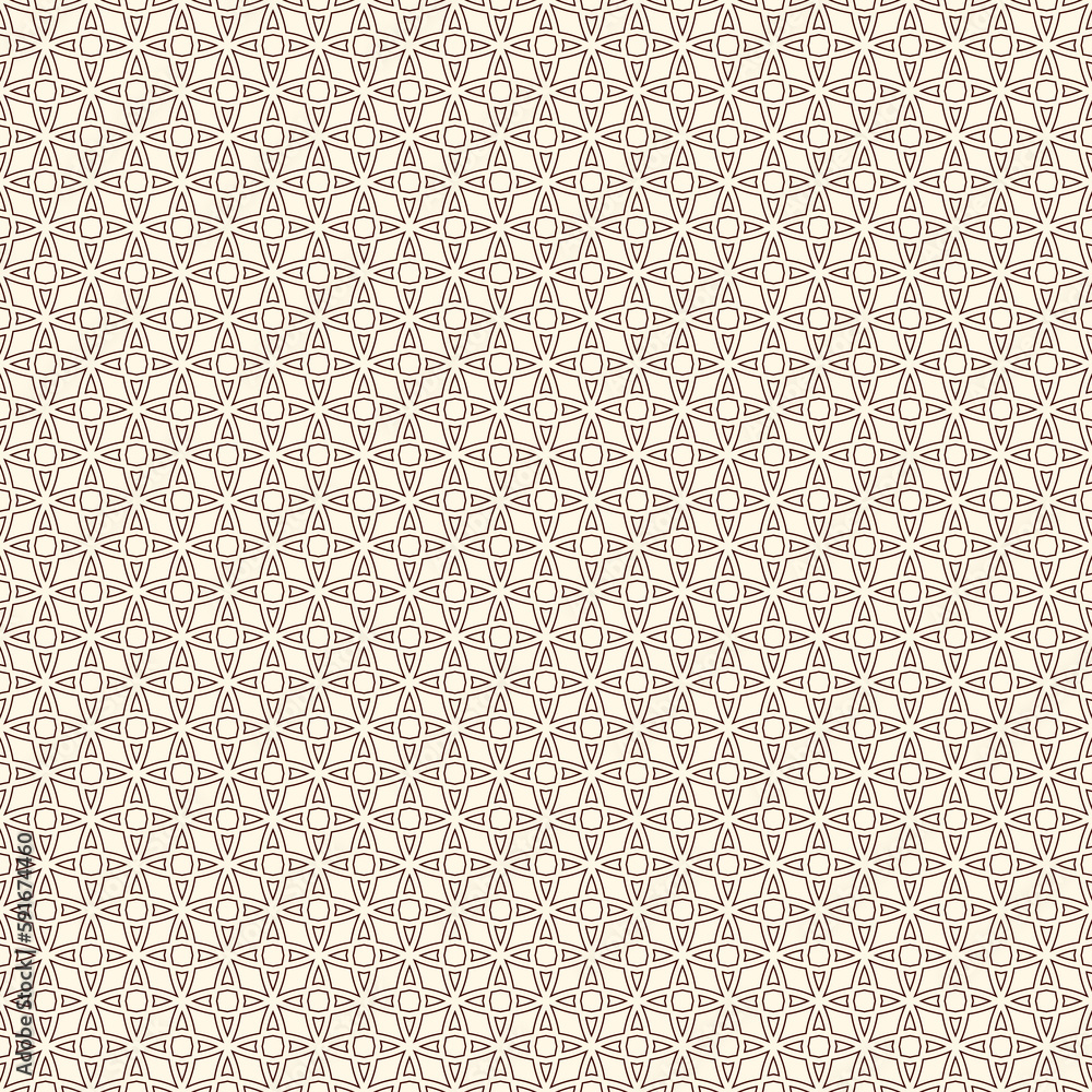 Fototapeta premium Outline seamless pattern with stylized repeating stars. Simple geometric ornament. Modern stylish texture.