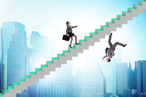 Wallpaper Mural Gender equality concept with man and woman Torontodigital.ca