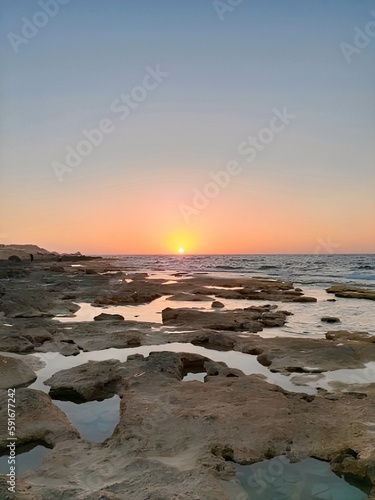 Sunset on Al-Gharam Beach  Marsa Matrouh  Egypt