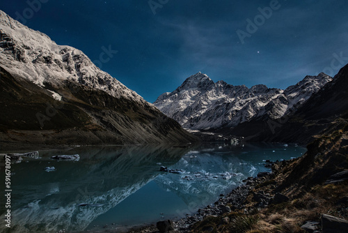 Mt Cook at night