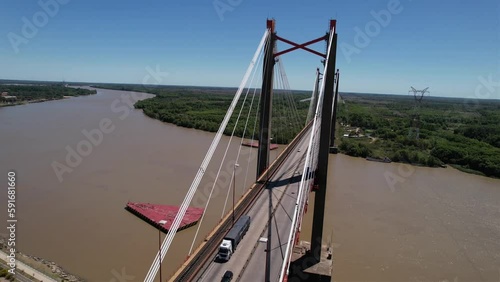 Puente Zárate - El Complejo Ferrovial Zárate - Brazo Largo - Buenos Aires Entre Ríos, desde dron photo