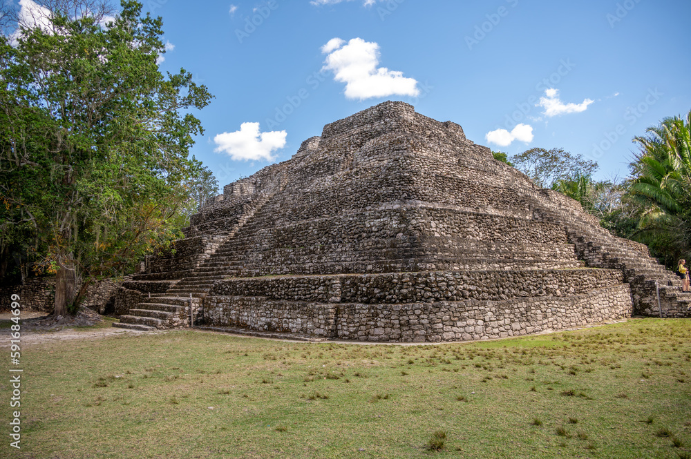 Ancient mayan ruins of Chacchoben in the jungle near the cruise terminal at Costa Maya. Ancient mayan ruins of Chacchoben in the jungle near the cruise terminal at Costa Maya.