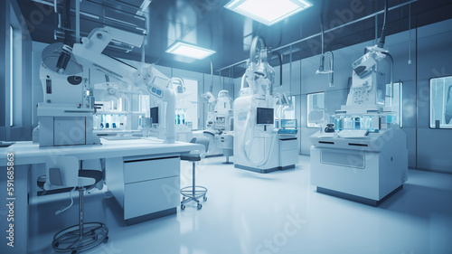 modern innovative lab, high tech state of the art laboratory