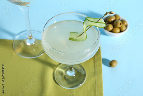 Refreshing cucumber martini...