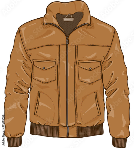 Cartoon leather men's jacket 