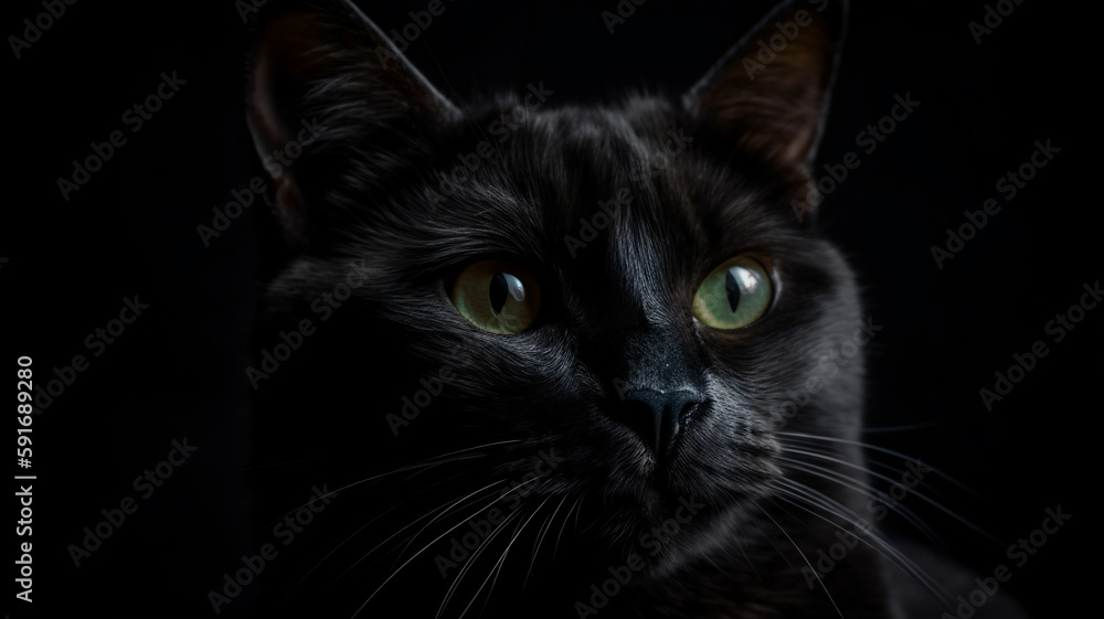 A black cat portrait A black cat portrait