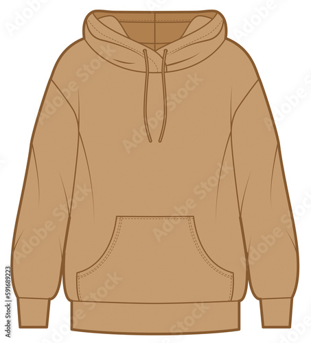 Oversized cotton-fleece hoodie 