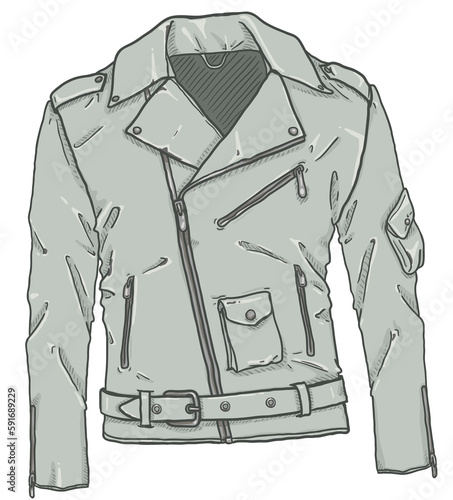 Cartoon biker jacket