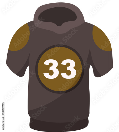 Men's casual sweatshirt flat vector illustration 