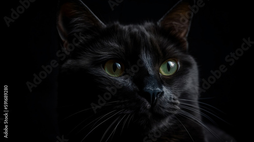 A black cat portrait