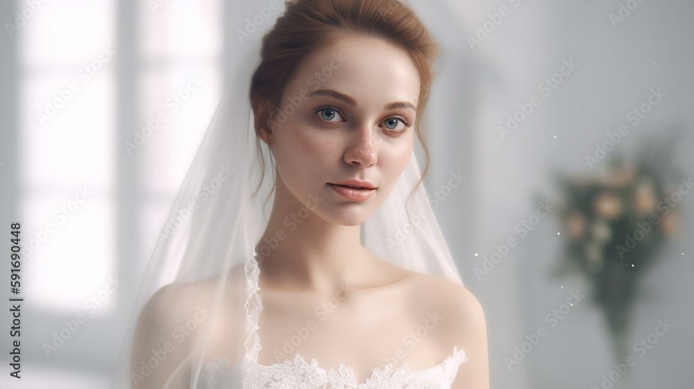 白人の花嫁・新婦・ブライダル・結婚式・ウェディングドレスを着た若い女性(Generative AI)
白人の花嫁・新婦・ブライダル・結婚式・ウェディングドレスを着た若い女性(Generative AI)
