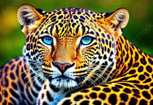 Jaguar is a species of predatory mammals of the cat family  panther genus. AI generated