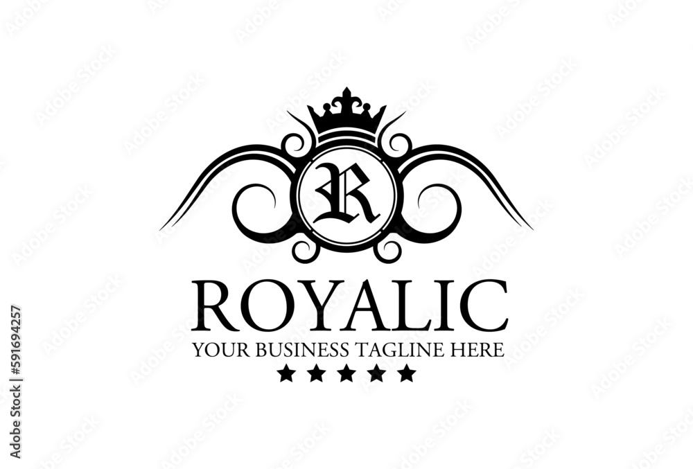 letter r luxury logo